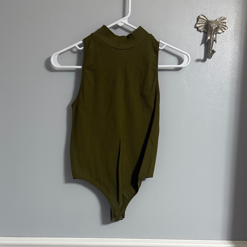 Olive Green Tank Top Bodysuit